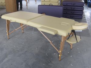 Çanta tipi ahşap masaj sedyesi bej renk